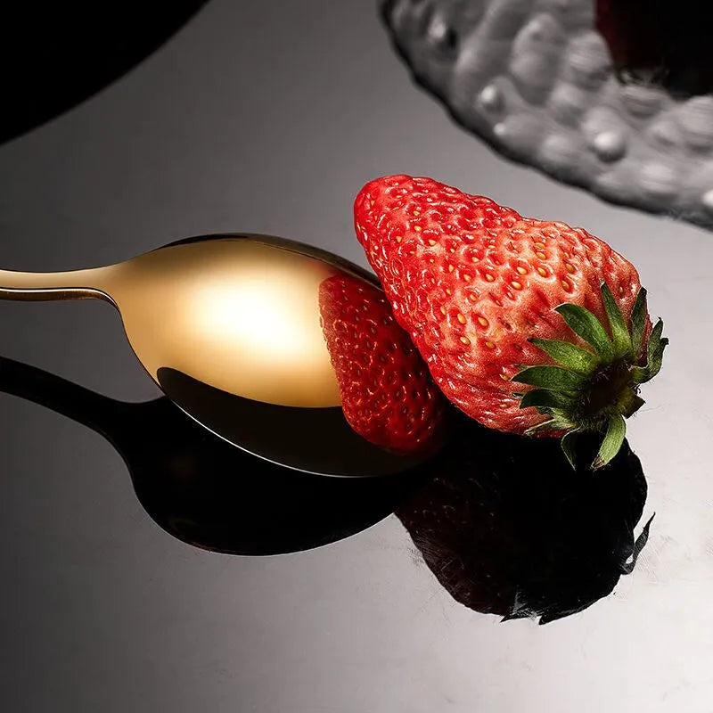 24pcs Gold Dinnerware Set Stainless Steel